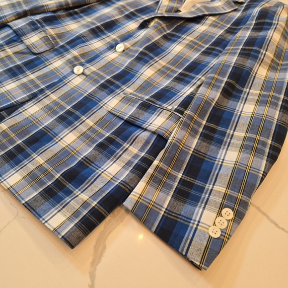 O'Connells Authentic Cotton Madras Plaid Gingham Sport Coat Blazer Mens 40R - Picture 5 of 14